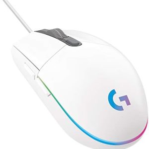 Logitech G G102 Kablolu Oyuncu Mouse, LIGHTSYNC RGB Aydınlatma, 8.000 DPI, 6 Programlanabilir Tuş, Beyaz