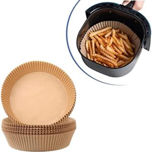 BUFFER® Air Fryer Pişirme Yağlı Kağıdı Yağ Geçirmez Yapışmaz Gıda Bir Çok Modele Uyumlu Pişirme Kağıdı Yuvarlak Tabak Model