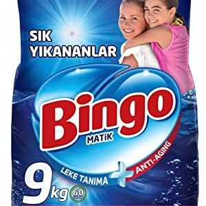 Bingo Matik Sık Yıkananlar 60 Yıkama Toz Çamaşır Deterjanı (1 x 9 kg)