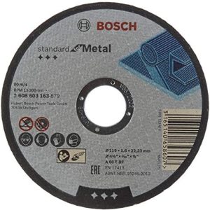 Bosch - 115*1, 6 mm Standard Seri Düz Metal Kesme Diski (Taş), Gri, 1 Adet