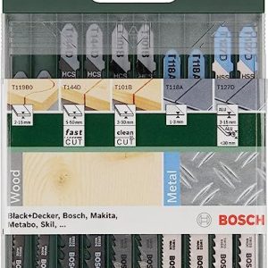 Bosch Dekupaj Testere Seti, Yeşil, 10 Adet