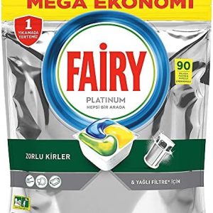 Fairy Platinum 90 Yıkama Bulaşık Makinesi Deterjanı Kapsülü/Tableti Limon Kokulu