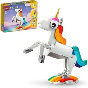 LEGO Creator Sihirli Tek Boynuzlu At 31140-7 Yaş ve Üzeri Çocuklar İçin Tek Boynuzlu At, Denizatı ve Tavus Kuşu İçeren Yaratıcı Oyuncak Yapım Seti (145 Parça)