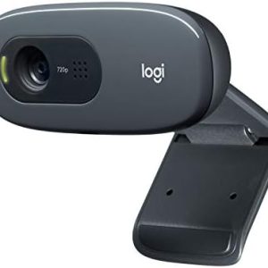 Logitech C270 HD Web Kamerası, 720p/30 FPS, RightLight 2 ile Otomatik Işık Düzeltme, Mono Gürültü Engelleyici Mikrofon, Siyah