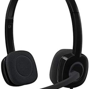 Logitech H151 Kablolu Stereo Kulak Üstü Mikrofonlu Kulaklık, 3.5 mm Jak Girişi, Kablo Üzeri Kontrol Özelliği, Siyah