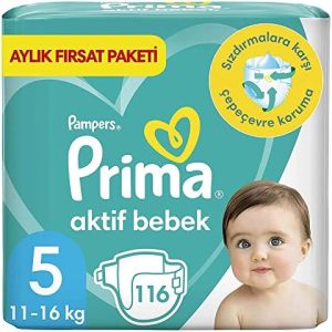 Prima Bebek Bezi Aktif Bebek 5 Numara 116 Adet Aylık Fırsat Paketi