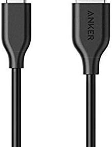 Anker Powerline USB-C to USB 3.0 Type-C Şarj Kablosu, 0.9 Metre, 5000 bükülmeye kadar dayanıklı - Siyah