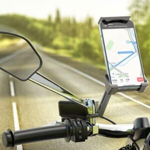 Borofone Motosiklet Dikiz Aynasına Takılabilen Telefon Tutucu Alüminyum Alaşım Kaliteli PC Malzeme 4.5 inç 7 inç Arası Tüm Telefonlara Uyumlu Ergonomik Şık Tasarım H79