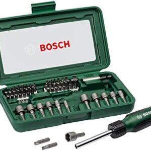 Bosch Professional 46 adet Tornavida ucu ve lokma anahtar seti (PH, PZ, altıgen, T, S ucu, matkap ve tornavida aksesuarları)