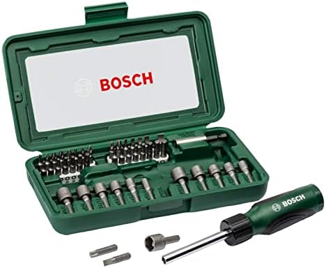 Bosch Professional 46 adet Tornavida ucu ve lokma anahtar seti (PH, PZ, altıgen, T, S ucu, matkap ve tornavida aksesuarları)