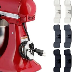Buffer 6'lı Pratik Kablo Toparlayıcı Yapışkanlı Klips Mutfak Air Fryer Kettle Kahve Makinası Tost Makinası Kablo Tutucu Düzenleyici
