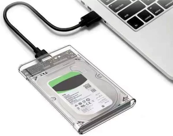 Coverzone Sata SSD ve 2.5 inch notebook HardDiskleri Taşınabilir HardDiske çeviren Kutu Yüksek Hızlı 2TB USB 3.0 için 2.5 inç Sata Harici Sabit Disk SSD HDD Hard Disk Şeffaf Sabit Disk Kutusu