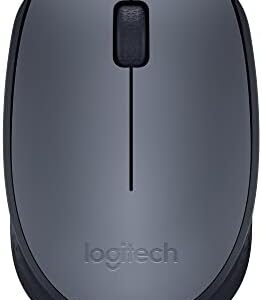 Logitech M170 Kablosuz Mouse, PC, Mac, Dizüstü Bilgisayar için, 2,4 GHz, USB Mini Alıcılı, Optik İzleme, 12 Aylık Pil Ömrü, Sağ ve Sol Elle Kullanıma Uygun, Gri