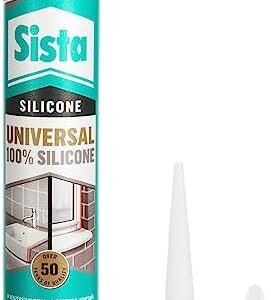 Sista Silikon Mastik Universal, Çeşitli Yapı Elemanlarının Dolgusu ve Yapıştırılması için Güçlü Yapıştırıcı, Solventsiz, Çok amaçlı Yapı Malzemesi, 1 x 280 ml