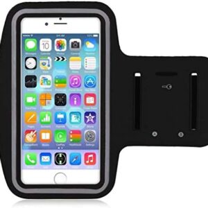 CoverZone 5-7 inch Universal Cep Telefonu Kılıf Kol Bandı Neopren Kumaş Siyah