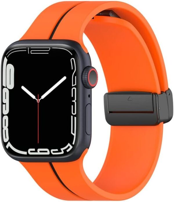 Coverzone Apple Watch ile uyumlu Kordon 42mm / 44mm / 45mm ve Apple Watch Ultra ile uyumlu 49mm Katlanabilir Mıktanıslı Tokalı Infatuation Spor Kayış Apple Watch ile uyumlu Kordon