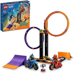 LEGO City Dönen Gösteri Yarışması 60360-6 Yaş ve Üzeri Çocuklar İçin 1 veya 2 Oyunculu Gösteri Motosikleti ve Minifigür İçeren Yaratıcı Oyuncak Yapım Seti (117 Parça)