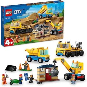 LEGO City İnşaat Kamyonları ve Yıkım Gülleli Vinç 60391 (235 Parça)