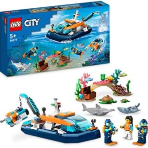 LEGO City Kâşif Dalış Kapsülü 60377, Okyanus Temalı Oyunlar Seven Çocuklar İçin Yaratıcı Oyuncak Yapım Seti (182 Parça)