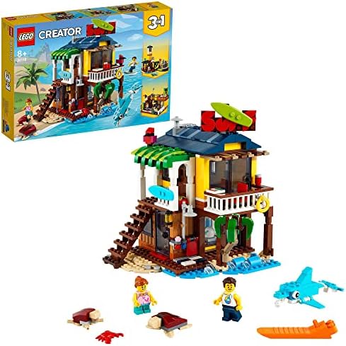 LEGO Creator 3’ü 1 Arada Sörfçü Plaj Evi 31118 - 8 Yaş ve Üzeri Çocuklar İçin Plaj Kulübesi ve Hayvan Oyuncakları İçeren Yaratıcı Oyuncak Yapım Seti(564 Parça)