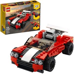 LEGO Creator Spor Araba 31100 - Araba Seven Çocuklar için Yaratıcı Oyuncak Yapım Seti (134 Parça)