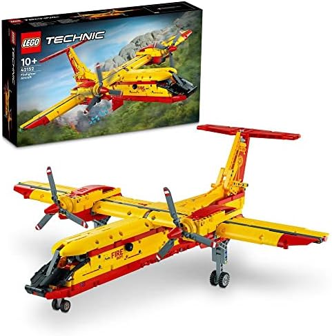 LEGO Technic İtfaiye Uçağı 42152-10 Yaş ve Üzeri Çocuklar İçin Model Uçak Projesi İçeren Yaratıcı Oyuncak Yapım Seti (1134 Parça)