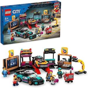 LEGO® City Araç Modifiye Atölyesi 60389-6 Yaş ve Üzeri Çocuklar için 2 Kişiselleştirilebilir Araba İçeren Oyuncak Yapım Seti (507 Parça)