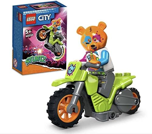 LEGO® City Ayı Gösteri Motosikleti 60356-5 Yaş ve Üzeri Çocuklar için Gerçek Gösteriler Yapabilen Sürücü Minifigürü İçeren Yaratıcı Oyuncak Yapım Seti (10 Parça)