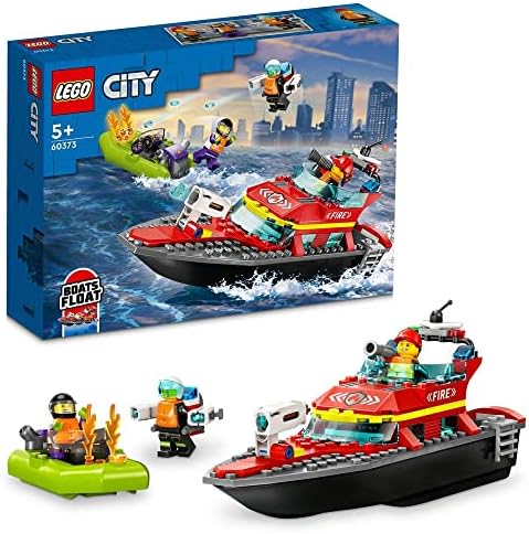 LEGO® City İtfaiye Kurtarma Teknesi 60373-5 Yaş ve Üzeri Uygulamalı Oyunları Seven Çocuklar için Oyuncak Yapım Seti (144 Parça)