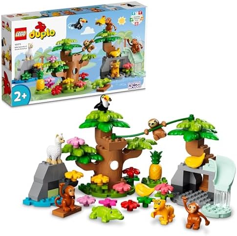 LEGO® DUPLO® Vahşi Güney Amerika Hayvanları 10973-2 Yaş ve Üzeri Çocuklar için Orman Hayvanları Oyuncak Yapım Seti (71 Parça)