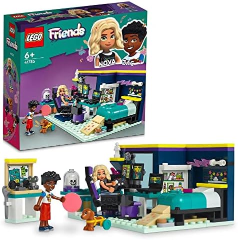 LEGO® Friends Nova'nın Odası 41755-6 Yaş ve Üzeri Çocuklar için 2 Mini Bebek (Nova ve Zac) İçeren Yaratıcı Oyuncak Yapım Seti (179 Parça)