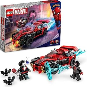 LEGO® Marvel Miles Morales Morbius’a Karşı 76244-7 Yaş ve Üzeri için Minifigür ve Araba İçeren Örümcek Adamlı Oyuncak Yapım Seti (220 Parça)
