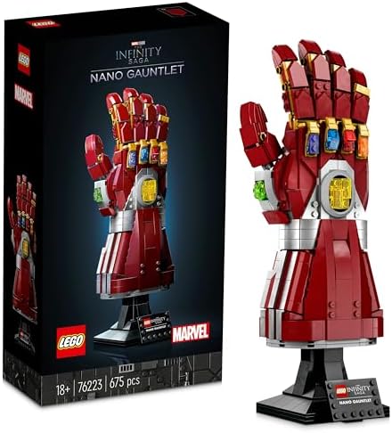 LEGO® Marvel Nano Eldiven 76223 - Süper Kahraman Seven Yetişkinler İçin Iron Man Eldiveni İçeren Yaratıcı Oyuncak Yapım Seti (680 Parça)