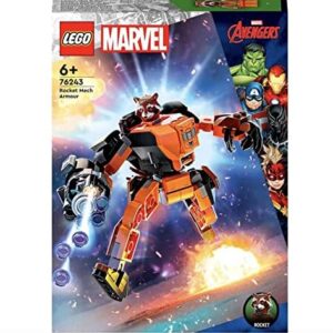 LEGO® Marvel Rocket Robot Zırhı 76243-6 Yaş ve Üzeri Çocuklar için Marvel Studios Galaksinin Koruyucuları Oyuncak Yapım Seti (98 Parça)