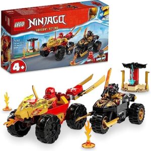 LEGO® NINJAGO® Kai ve Ras'ın Araba ve Motosiklet Savaşı 71789 Oyuncak Yapım Seti (103 Parça)