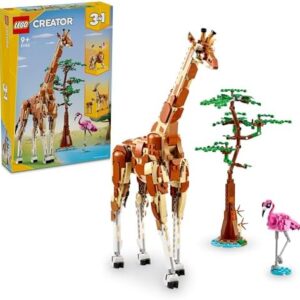 LEGO Creator Vahşi Safari Hayvanları 31150-9 Yaş ve Üzeri Çocuklar için İnşa Edilebilen Zürafa, Ceylan ve Aslan Model Seçenekleri İçeren 3’ü 1 Arada Yaratıcı Oyuncak Yapım Seti (780 Parça)