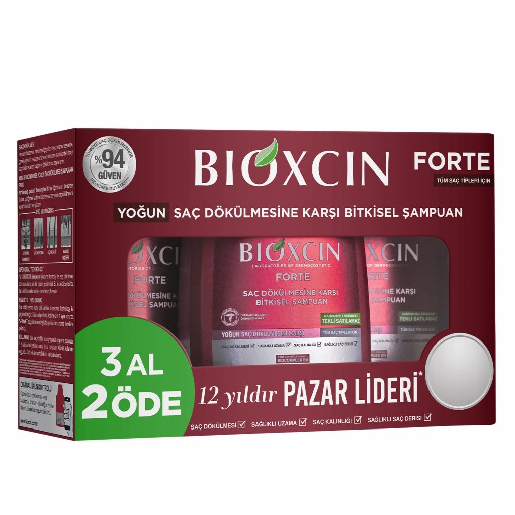 Bioxcin Forte Şampuan 300ml 3al2 Öde – MaviKutu