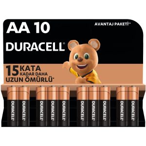 Duracell AA Alkalin Kalem Pil (10'lu paket) 1,5 V LR6/MN1500 – MaviKutu