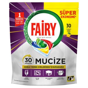 FAIRY Mucize Bulaşık Makinesi Deterjanı Kapsülü/Tableti 30 Yıkama – MaviKutu