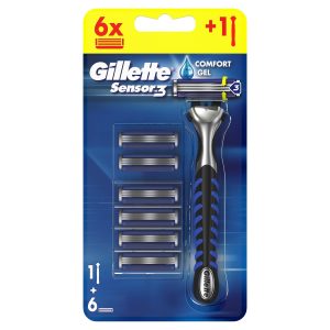 Gillette Sensor3 Tıraş Makinesi Plus 6 Bıçak – MaviKutu