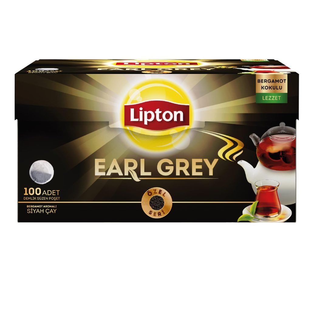 Lipton Earl Grey Demlik Süzen Poşet Bergamot Aramolı Siyah Çay 100'lü Paket – MaviKutu
