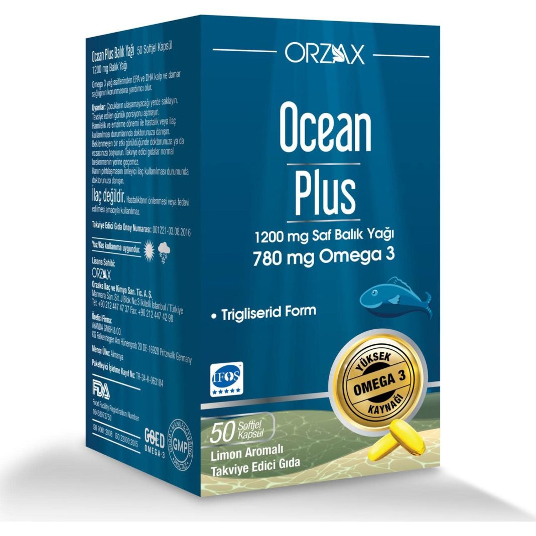 Ocean Plus 1200 mg 50 Softjel – MaviKutu