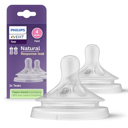 Philips Avent Doğal Tepkili Biberon Emziği, 2’li Paket, 3 Ay+, 4 Numara, Akıtmaz Emzik, Kolik ve Gaz Önleyici, BPA İçermez, SCY964/02 – MaviKutu