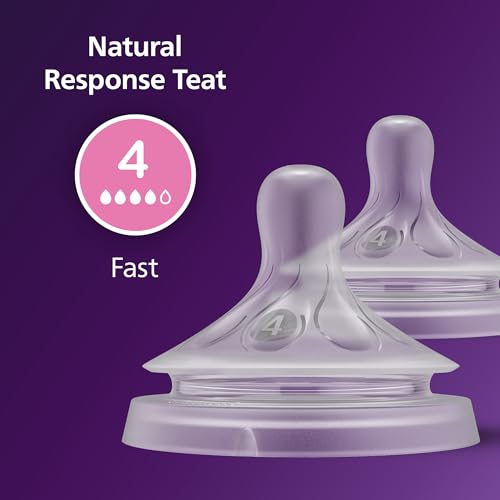 Philips Avent Doğal Tepkili Biberon Emziği, 2’li Paket, 3 Ay+, 4 Numara, Akıtmaz Emzik, Kolik ve Gaz Önleyici, BPA İçermez, SCY964/02 – MaviKutu