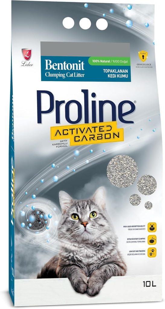 Proline Aktif Karbonlu Topaklanan Kedi Kumu 10 Lt – MaviKutu