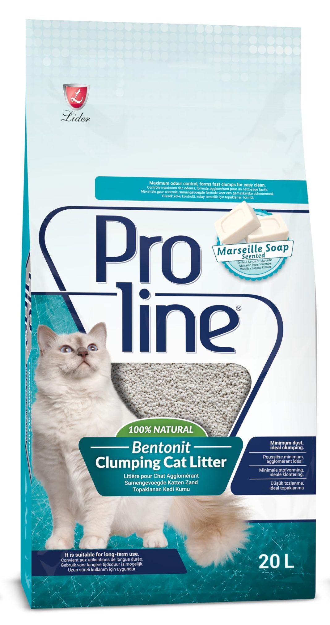 Proline Marsilya Sabunu Kokulu Kedi Kumu 20 L – MaviKutu