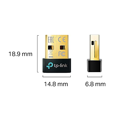 TP-Link UB500, Bluetooth 5.3, (PC dizüstü bilgisayar masaüstü bilgisayar için, Windows 10/8.1/8/7 Plug & Play destekler), Nano USB Bluetooth Adaptör – MaviKutu