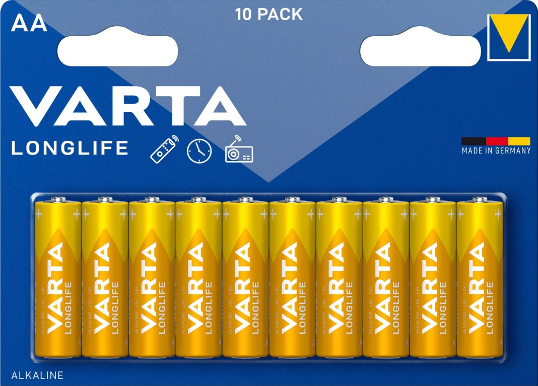 VARTA Longlife AA Alkalin kalem pil 10'lu paket – MaviKutu