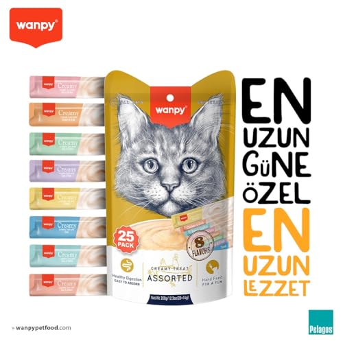 Wanpy Karışık Sıvı Kedi Ödülü 25×14 gr – MaviKutu