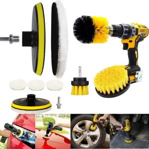 AEE® 9'lu Matkap Ucu Fırça Seti Temizleme Parlatma Pasta Cila Jant Tekerlik Far Araba Araç Oto Temizlik Fırçası Seti Banyo Fayans Mutfak Duşakabin Tuvalet Halı Temizleme Kiti Parke Fayans Parlatma – MaviKutu
